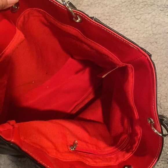 Mickey Mouse Black Purse Shoulder Bag Red Sequin Belly Vintage - Picture 7 of 11